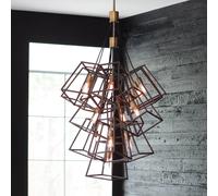 HINKLEY Lampada a sospensione Fulton, bronzo/ottone anticato, a 7 luci HINKLEY