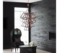 Lampadario Contemporaneo Fu Lighton Acciaio Bronzo Ottone 13 Luci E27