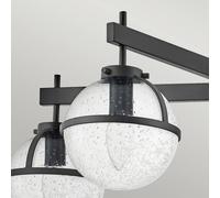 HINKLEY Plafoniera Hollis, 5 luci, nero/trasparente HINKLEY