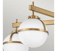 HINKLEY Plafoniera Hollis, 5 luci ottone/opale HINKLEY