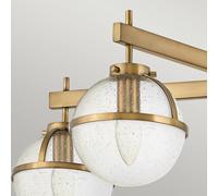 HINKLEY Plafoniera Hollis, 5 luci ottone/trasparente HINKLEY