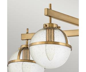 HINKLEY Plafoniera Hollis, 5 luci ottone/trasparente HINKLEY