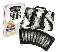 HINMAY Set di 2 vassoi a forma di pistola 3D e AK47 Bullet Ice Maker per torte, budini, gelatine, cioccolatini e whisky, in silicone, 2 pezzi