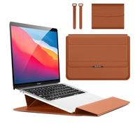 Hinnwer 11 11,6 12 Pollici Custodie per PC Portatile Borsa con Funzione Stand per Ipad Pro 12.9 MacBook Air M1 2020/Surface/Acer/Asus/Dell/Fujitsu/Lenovo/HP/Samsung/Sony Marrone