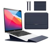Hinnwer 11 11,6 12 Pollici Custodie per PC Portatile Borsa con Funzione Stand per Ipad Pro 12.9 MacBook Air M1 2020/Surface/Acer/Asus/Dell/Fujitsu/Lenovo/HP/Samsung/Sony Blu