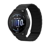 Hinnwer 20mm Cinturino Compatibile con Garmin Forerunner 570 42mm/Garmin Vivoactive 6/Forerunner 165/Vivoactive 5/vívomove Trend, Cinturini Magnetico Silicone Sportiva per Venu 2 Plus Nero