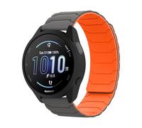 Hinnwer 20mm Cinturino Compatibile con Garmin Forerunner 70 43mm/170 43mm/570 42mm/165/Garmin Vivoactive 6/Vivoactive 5, Cinturini Magnetico Silicone Sportiva per Venu 2 Plus Grigio Arancione