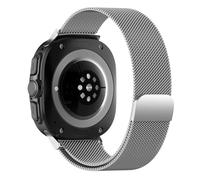 Hinnwer Cinturino per Samsung Galaxy Watch Ultra 47mm 2025/2024, Un clic Acciaio Inossidabile Chiusura Magnetico Metallo Cinturini per Maglia Milanese per Samsung Galaxy Watch 8/7 Ultra Argento