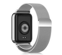 Hinnwer Cinturino per Xiaomi Redmi Watch 6/5 / 4 / Xiaomi Smart Band 9 Pro / 8 Pro, Chiusura Magnetico Metallo Cinturini per Maglia Milanese per Xiaomi Mi Band 9 Pro Argento