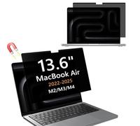 Hinnwer Filtro Schermo Privacy per MacBook Air 13,6 Pollici 2022-2025(M4/M3/M2), Rimovibile, Anti Luce Blu, Anti-Spia, Filtro Privacy Magnetico Ultrathin per Computer Portatili per MacBook Air 13,6"
