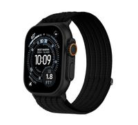 Hinnwer Nylon Cinturino Compatibile con Apple Watch 46mm 42mm 44mm 45mm 49mm, Trail Loop Sportivo Regolabile Cinturini per iWatch Ultra 3 2 1 SE 3 2 1 Series 11 10 9 8 7 6 5 4 3 2 1 (Nero)