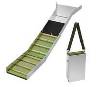 HINOPY Grondaia pieghevole per lavatrici, 127 cm, in alluminio, con tracolla, canalina per la ricerca dell'oro professionale per il fiume Bach, impianto di lavaggio manuale dell'oro portatile