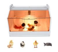 HINOPY - Incubatrice, 15W 220V, incubatrice per pulcini, incubatrice automatica completa con lampada di calore e termometro