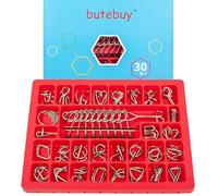 Hinourisha Set di 30 Pezzi Rompicapo in Metallo Torsione Puzzle 3D Gioco di Mente, Metal Wire Puzzle Set, Classico Giocattoli Educativi IQ Test Puzzle Regalo per Adulti e Bambini Metallo