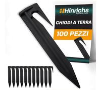Hinrichs 100 Picchetti per Robot Tagliaerba - Picchetti Filo perimetrale - Picchetti Filo Robot Tagliaerba - Ancoraggio a Terra - compatibili con Gardena, Husqvarna, Bosch, Worx etc.