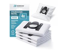Hinrichs Confezione da 4 sacchetti per aspirapolvere compatibili con Bosch e Siemens, H03S di ricambio per Swirl S62/S67, EDEKA E06, DM PR30 e Rossmann RO20, 3 strati con chiusura igienica
