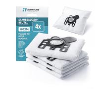 Hinrichs Confezione da 4 sacchetti per aspirapolvere compatibili con Miele e Hoover, H03M, ricambio per Swirl M40, EDEKA E03, DM PR20 e Rossmann R080, a 3 strati, con chiusura igienica