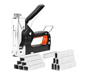 Hinrichs Cucitrice e Spillatrice Professionale 3-in-1 - Pistola Sparachiodi e Pinzatrice Manuale per Legno, Mobili e Tessuti - Include 1600 Graffe e 800 Chiodi | Pinzatrice e Sparachiodi per Fai-da-te