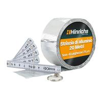 Hinrichs Nastro Alluminio 20m x 50mm - Nastro Isolante resistente al Calore - Nastro Metallico per Isolamento - Nastro in Alluminio come Nastro Sigillante e Barriera al Vapore - Nastro autoadesivo