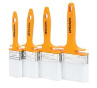 Hinrichs Set di 4 Pennelli Vernice in Legno - Misure 50mm, 70mm, 100mm e 120mm - Per Pittura Muro, Smalti, Oli e Vernici - Pennelli per Legno