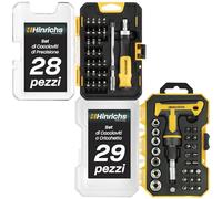 Hinrichs Set di Cacciaviti - 29 Pezzi con Impugnatura a T e Set di Cacciaviti di Precisione da 28 Pezzi - Utensili per Meccanica di Precisione