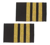 HINTRMENT 1 Paio Spalline da Uniforme per Pilota Nero in Nastro Webbing Decorazione Elegante per Uniformi Militari e Costume Pilota Uomo Stile Raffinato e Funzionale