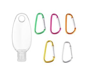 HINTRMENT 10 Flaconi di Lozione da Viaggio 30 Ml con Coperchio e Gancio Appendibile, Bottiglie Vuote Portatili Ricaricabili per Lozioni e Prodotti Mani, Set Compatto per Uso Colore Casuale