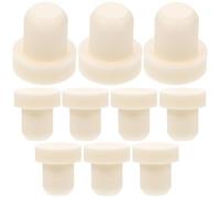 HINTRMENT 10 Pezzi Tappi per Vino in Materiale Sintetico Beige, Tappi Rotondi Bordi Lisci senza Bave, per Sigillare Bottiglie di Vino