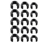 HINTRMENT 15 Pezzi Clip per Cavo Microfono in Plastica, Organizzatore per Cavi, Nero, Accessorio Resistente per Studio e Ktv