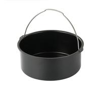 HINTRMENT 1pezzi Accessori Friggitrice ad Aria Cestino per Torte Antiaderente Nero Utensile da Cucina Compatto e Facile da Pulire per Dolci e Dessert