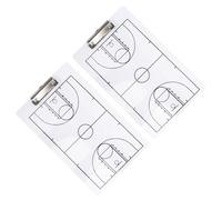 HINTRMENT 2 Pezzi Lavagna per Allenamento Basket Cancellabile a Secco in Pvc Leggera e Portatile, Tabellone da Basket Multifunzione con Design Stampato, Kit Lavagne per Strategia