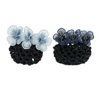 HINTRMENT 2pezzi Rete per Chioma da Balletto Leggera Perle per Donna Elegante Chic, Accessorio Chioma come Regalo