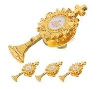HINTRMENT 4 Spille da Bavero Spilla Religiosa, Accessori per Abiti da Uomo Spilla Cattolica la Prima Comunione, Fermagli per Colletto Adatti a Feste e Cerimonie Religiose