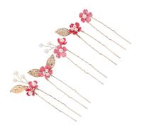 HINTRMENT 5 Pezzi Fermagli per Chioma Sposa a Forma di Fiore a Cinque Petali in Lega di Zinco, Leggeri e Comodi, Accessori Eleganti per Donne e Sposa per Feste e Serate