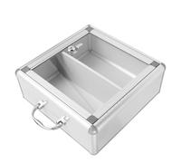 HINTRMENT Armadio Porta Medicinali da Parete in Metallo Argento Doppio Scomparto, Struttura Robusta e Facile Organizzazione per Uso Familiare e Aziendale