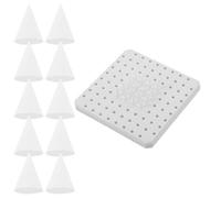 HINTRMENT Attrezzi per Ceramica e Kit Ceramica con Supporto in Plastico Bianco, Resistente al Fuoco, con Design Multi Foro per Forni Professionali e Artigianali