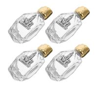HINTRMENT Bottiglie di Vetro Oro da 16ml per Acqua Benedetta, 4 Pezzi con Design Raffinato a Rosa, Resistenti e Portatili, Perfette come Idee Regalo per Battesimo o Feste