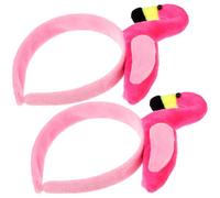 HINTRMENT Cerchietto Flamingo 2pezzi in Plastico e Stoffa, Decorativo e Adatto per Party e Birthday Party, per Creare Un'atmosfera Estiva e Creativa