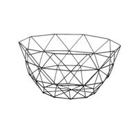 HINTRMENT Cesto Porta Frutta in Ferro Nero Moderno Multiuso Design Semplice e Lineare, per Snack e Fiori Sul Tavolino da Caffè o Picnic