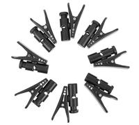 HINTRMENT Clip per Cavi Auricolari Supporto Stabile Nero 8 in Abs e PC, Fissaggio Cavo Auricolare per Collegamento al Colletto per Cuffiette Portatili