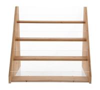 HINTRMENT Espositore Porta Biglietti da Visita in bambù e Acrilico, Organizer Multiuso per Biglietti D’Auguri, Cartoline e Foto, Supporto Compatto a Livelli per Matrimoni e Eventi Speciali