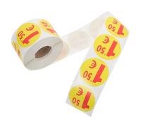 HINTRMENT Etichette Adesive per Prezzi 1,50€ Rotolo da 500 Pezzi, Cartellini Prezzo Autoadesivi Colorati per Negozi al Dettaglio, Mercati e Piccole Imprese