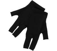 HINTRMENT Guanti da Biliardo Elastici Traspiranti Dita Scoperte, Guanti Protettivi da Snooker per Uomo e Donna, Accessori Sportivi per Stecca da Pool, Taglia Unica Regolabile, Colore Nero,