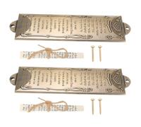 HINTRMENT Mezuzah per Prolungato Resistente a Danni 2pezzi Religiosa Ebraica in Lega Color Oro in Occasioni Festive Decorazione per Porta D'ingresso