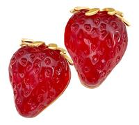 HINTRMENT Orecchini Fragola Unici in Lega e Resina, Design Creativo e Confortevole, 1 Paio di Gioielli alla Moda per Donne da Shopping e Viaggio