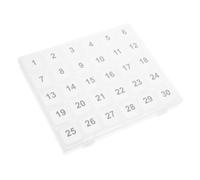 HINTRMENT Organizzatore Mensile di Pillole Trasparente 30 Scomparti 3x3 Cm Portapillole da Viaggio Compatto in Pp per Gestione Farmaci Quotidiana