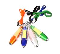 HINTRMENT Penna a Sfera Luce LED Multifunzione 4 Pezzi Cordino e Foglietti per Appunti in Plastica, Forniture per Ufficio e Scuola, Pratica da Portare in Borsa Colore Casuale