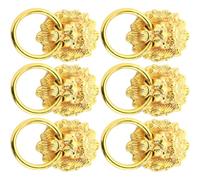 HINTRMENT Pomelli Testa di Leone Mini per Cassettiera, 6 Pezzi Oro