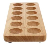 HINTRMENT Porta Uova in Legno Semplice Egg Holder Durevole per Conservazione delle Uova Organizzatore Doppio per Cucina e Frigorifero