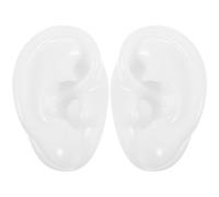 HINTRMENT Pratico e Inodore di Orecchio Artificiale in Silicone Bianco per Esercitazioni di Pulizia Orecchie e in Negozi di Agopuntura o Centri Estetici